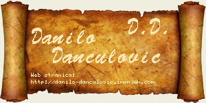 Danilo Dančulović vizit kartica